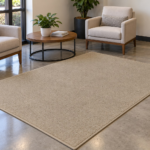 Baytowne III area rug in Stone Dust in an office reception area