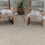 Blended Touch I Raw Silk carpet in a sitting room
