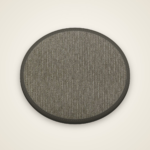 Round Recliner & Chair Mat in Pewter with bound edge